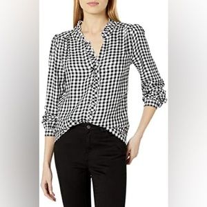Paige - Aurelie Top - Gingham B/W